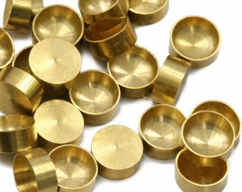 400 PCS Raw Brass 3-4-5-6mm Pendant finding Setting 1542