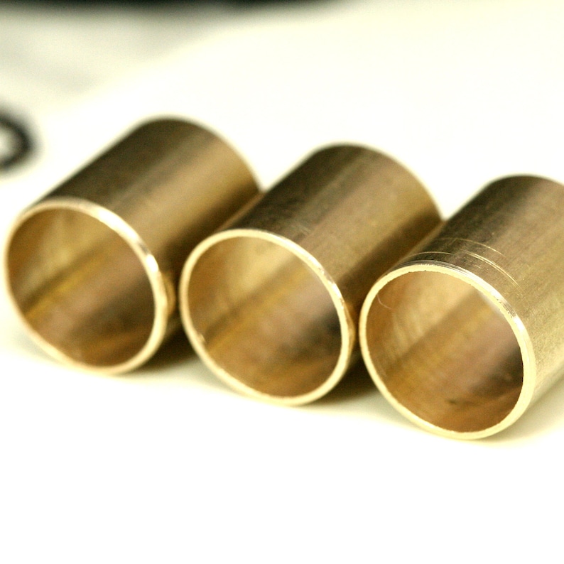 Raw Brass Tube 11x12mm hole 10mm Raw Brass Industrial Brass Etsy