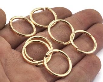 Jump ring raw brass (lacquer) 20mm 12 gauge (2mm)US 5 3/8 2396