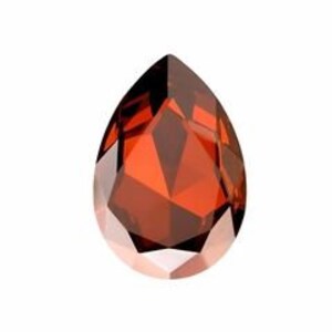 Pietra fantasia a forma di pera 4320 Swarovski® red magma (rdmg) 13x18mm retro sventato 407