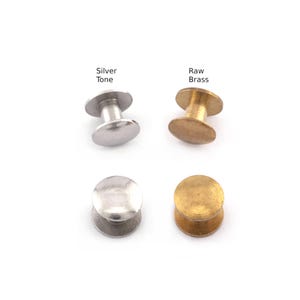 Roher Messing Hemdkragen Bolzen, silberfarben, 9 x 8 mm -1695