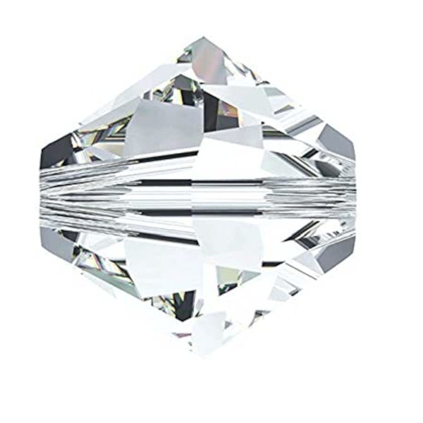 Swarovski Beads Crystal 5301 4mm XILION Bi Cone 001 (Crystal) Bicones  S413-001