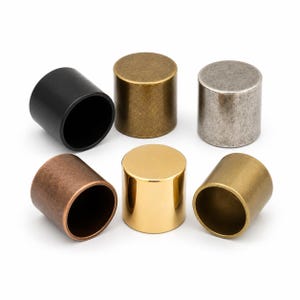 Zaślepki do przewodów 10 mm, surowe, złocone, antyczne srebro, antyczna miedź, antyczny brąz i malowane na czarno, 12 x 11 mm ENC10 1447