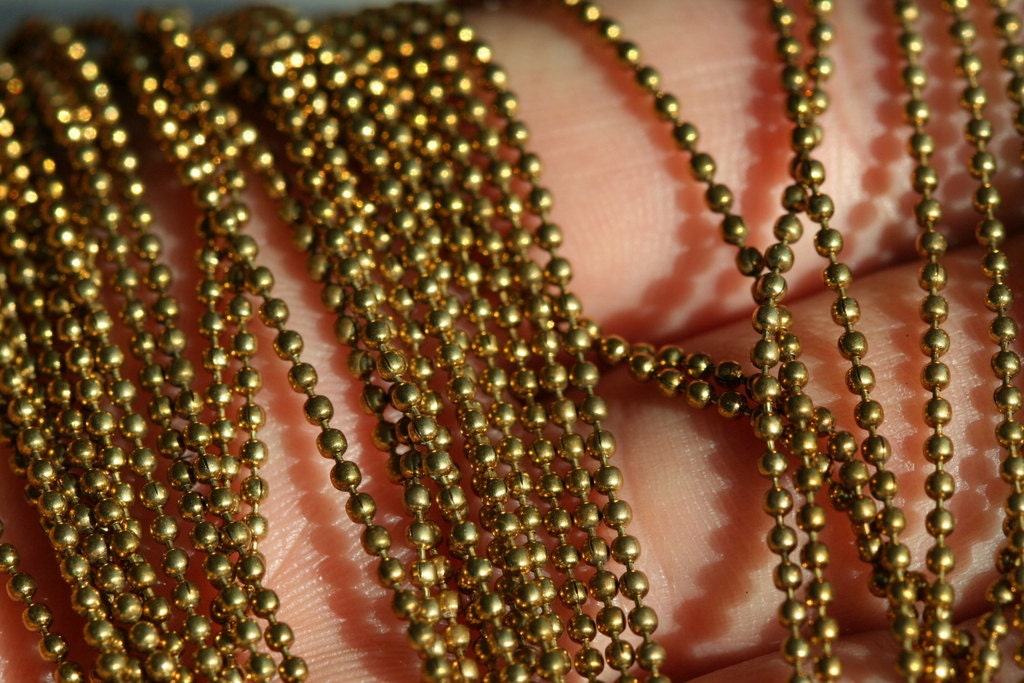 Sewing & Fiber Raw Brass Curb Chain 1.8mm wire 0.5mm Z0178 ...