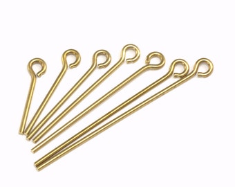 Eye Pin Raw Brass 50, 45, 40, 35, 30, 25 mm 17 calibre ( 1,2mm ) 5017R- 56 1871-50