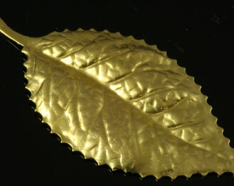 10 pcs Raw Brass Leaf forme pendentif 60x30mm 2 3/8 « x 1 3/16 » trouver 809R