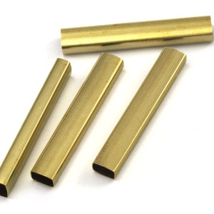 rectangular tube raw brass 30x3x5mm (hole 2.7x4.7mm) bab4  2243