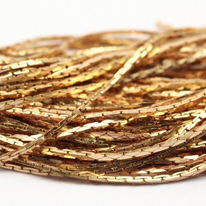 0.8mm tiny soldered raw brass flat snake mesh chain z027