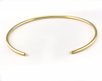 Gargantilla de latón chapado en oro, 140 mm, accesorio para collar -cek5