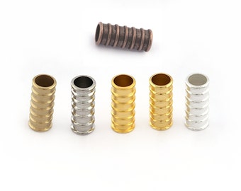 Tubos de latón para joyería, oro, plata y cobre (18 x 8 mm, agujero de 6 mm) bab6 1230