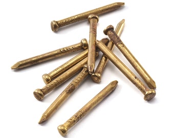 Raw Brass Escutcheon Pins 3x32mm, String Art Nails -2328