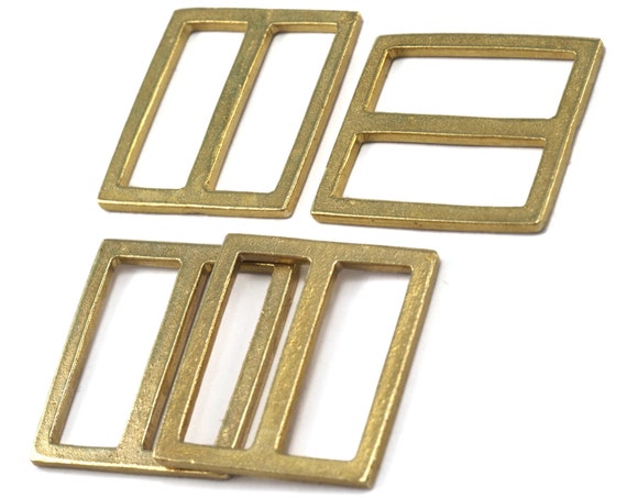 Rectangle slide buckles , Strap adjuster, Bag handbag strap fastener  31x28mm  Raw brass 2308
