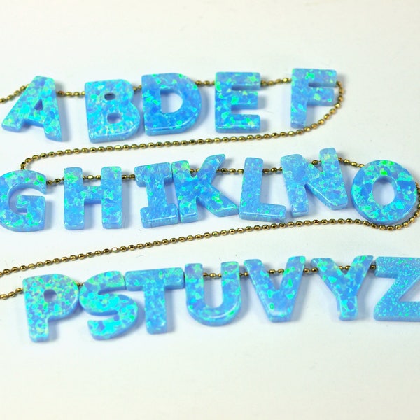Opal initial letters 10mm 2.5mm thickness Lab Created Opal Synthetic 1493 OPSY