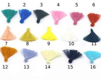 Kwasten kleurrijke katoenen kwasten oorbel handgemaakte sieraden maken kwastjes hanger DIY Craft Supplies (25mm) raf4