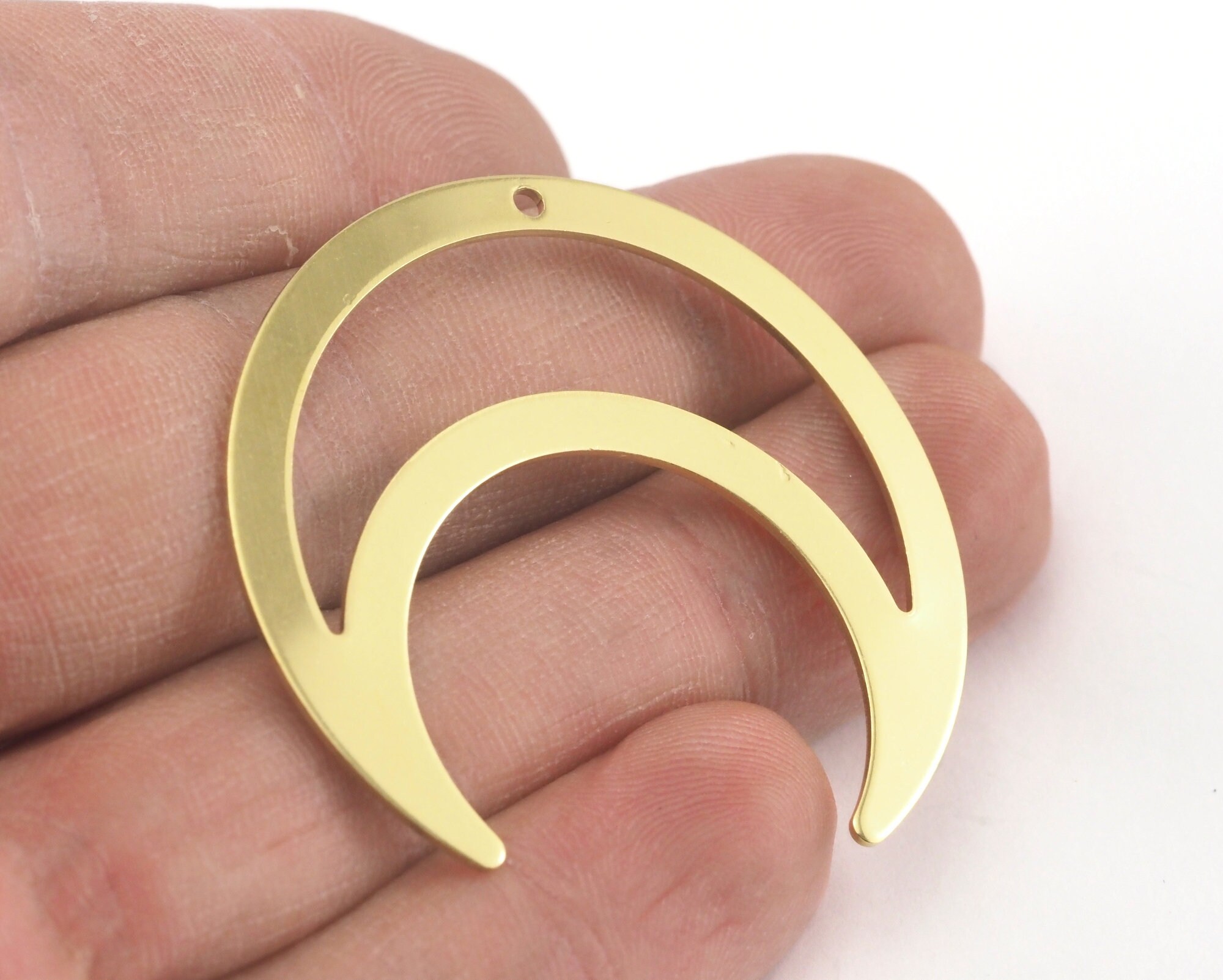 買い誠実 Charms Crescent Raw Findings Thickness 0.8mm 42x39mm Brass アクセサリー
