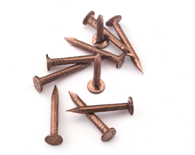 Escutcheon Pins 20mm 2.2mm thickness Nails Raw Copper tacks brads