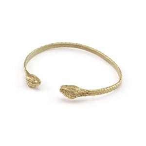 Snake Bracelet Raw Brass Small (50mm inner size - Adjustable ) 4679
