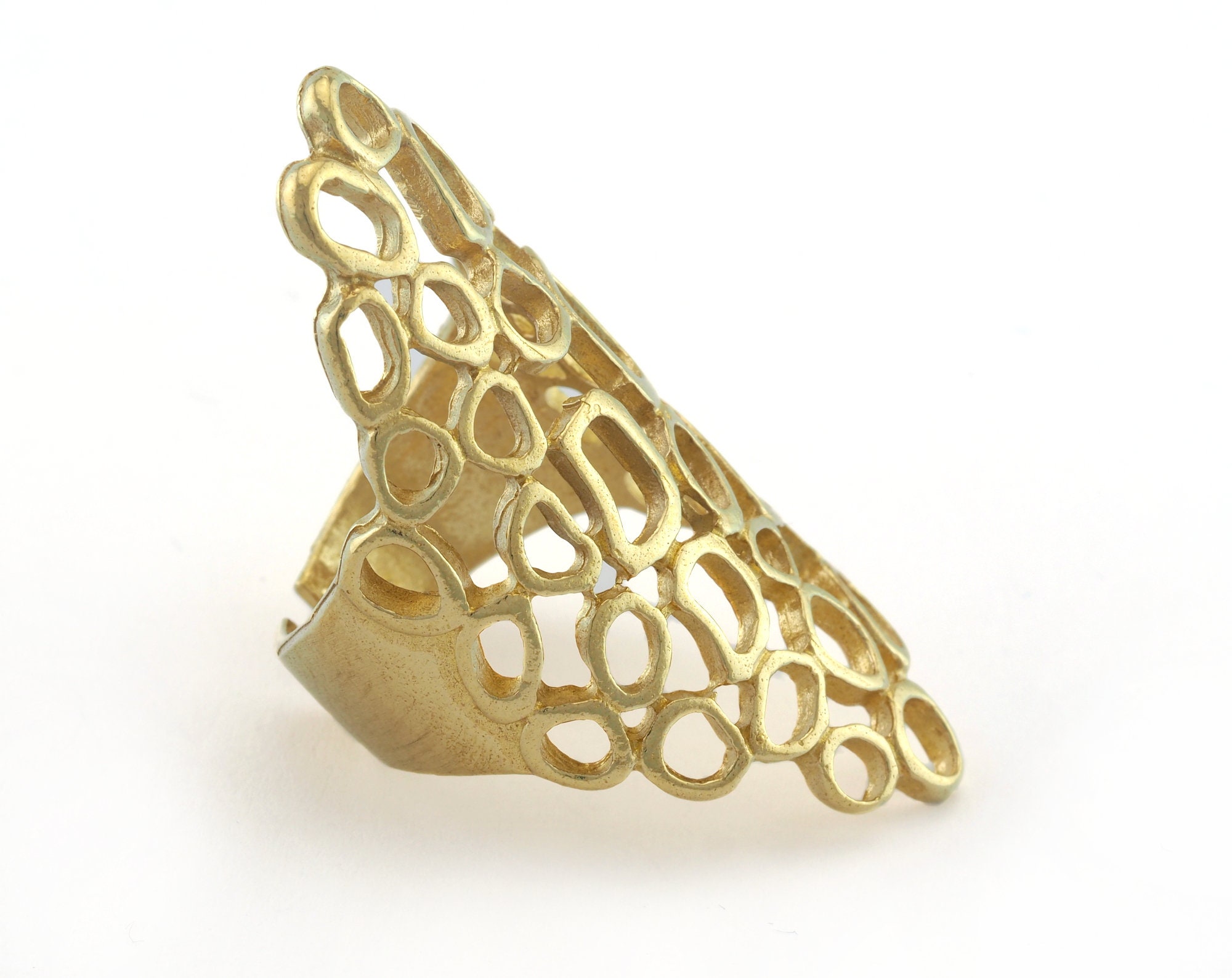 Adjustable Ring 46mm Raw brass (18mm 8US inner size) OZ3291 ring21