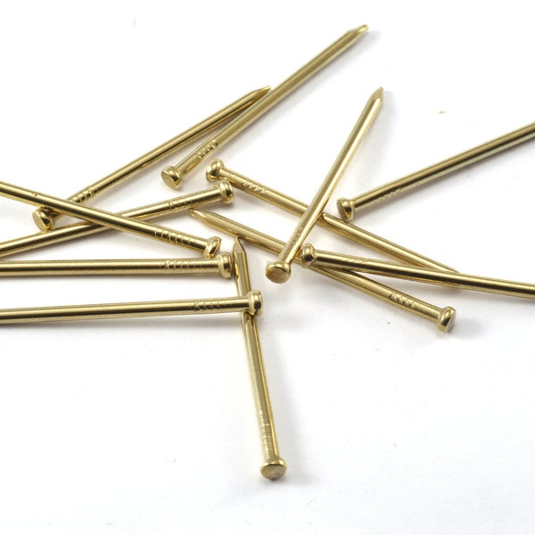 Escutcheon Pins 2x40mm 5/64x1 37/64 inches  Nails Raw Brass tacks brads String art 2328-110