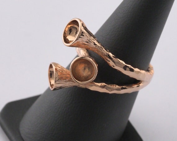 Bagues ajustables en forme de cone pour femme 27 5 x 22 mm Laiton plaque or rose 18 mm 8US taille interieure Ajustable 2370 Etsy France