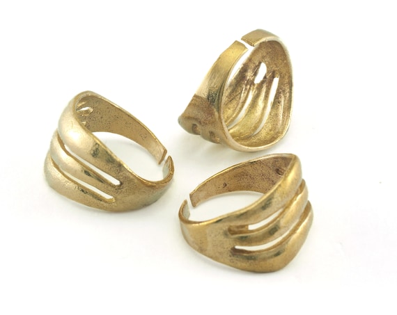 ストライプリング 真鍮製（内径18.5mm、8USサイズ）1698 - Etsy 日本
