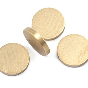 Ronde onafgewerkte stempels 10 mm (1,6 mm dikte) onbewerkte messing cilinderbedels 2280-110