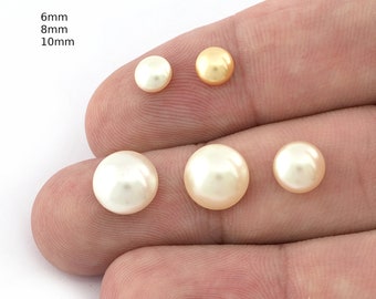 Limited Stock Swarovski® Pearls 6mm 8mm 10mm Cabochon 5817 White, Cream Pearl cab125-126-127
