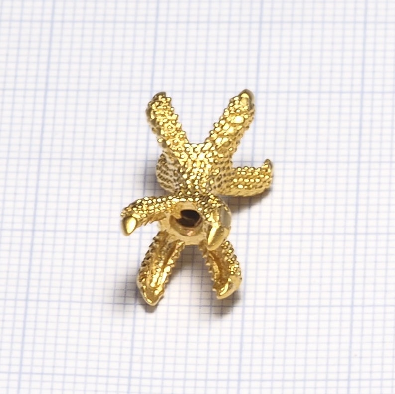 8mm bead gold plated brass Claws spacer bead holder for bab2 OZ386 hole 2mm