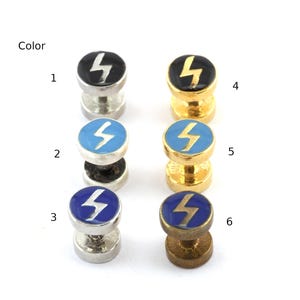 Thunder sowilo cufflink  10x11mm Raw brass or plated cufflink, studs, shirt collar tuxedo stud, 2225