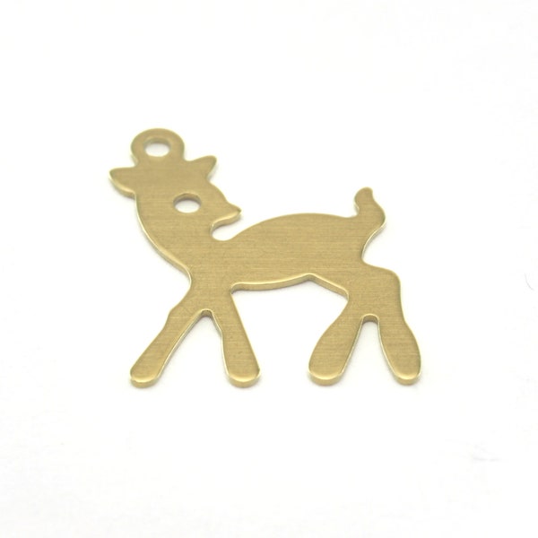 Baby Gazelle Charms Raw Brass 18x14mm 0.5mm thickness Findings  OZ3425-50