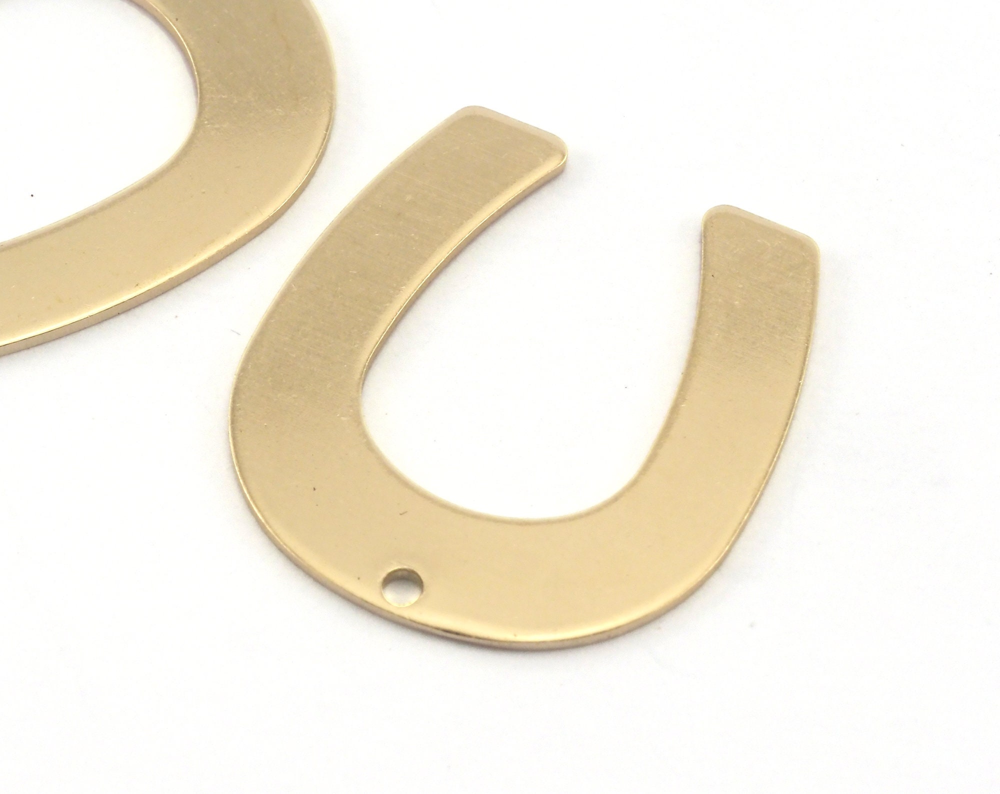 アクセサリー reeee Magnet Shape Semi Circle 25x22.5x0.8mm One Hole Raw Brass