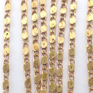 Soldered disc chain Raw Brass  1.7mm  Z155