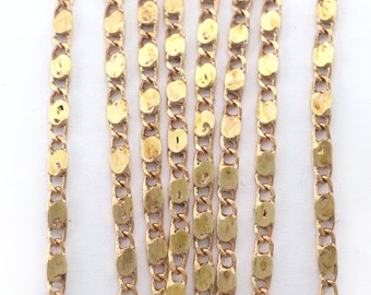 Soldered disc chain Raw Brass  1.7mm  Z155