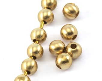 raw solid brass spacer bead 4mm (hole 15 gauge 1.5mm)  , findings bab1.5 1287