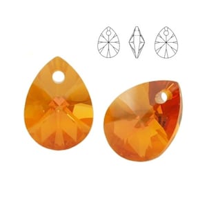 Pendentif mini poire Xilion 6128 pendentif poire rose astral cristal Swarovski® 8mm oz278