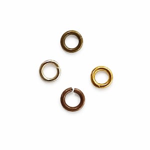 Anelli di congiunzione da 3 mm, calibro 23, ottone grezzo, argento, rame anticato, bronzo, piccoli anelli aperti, connettori per gioielli 1152