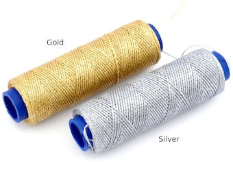Schimmer Polyester Makramee Schnur 1 mm, gewachste Schmuck Perlenschnur - 100 Meter -Raf1