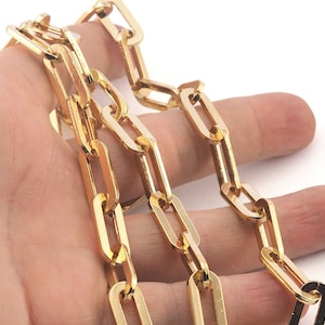Oval Link Chain Gold Plated Alloy 20x9mm 650