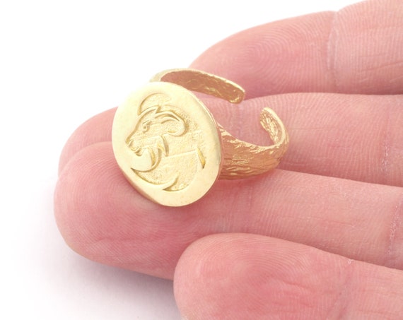 ライオンリング 獅子座 星座 ヘッドバーク テクスチャードバンド