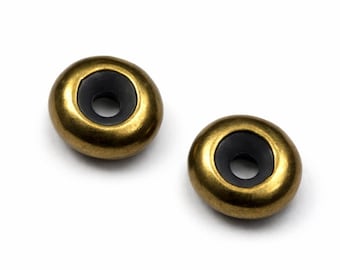 Raw Brass Chain Stopper Bead 10mm | Adjustable Safety Chain Slider | Jewelry Stopper Finding for Necklace Bracelet bab3 1385R