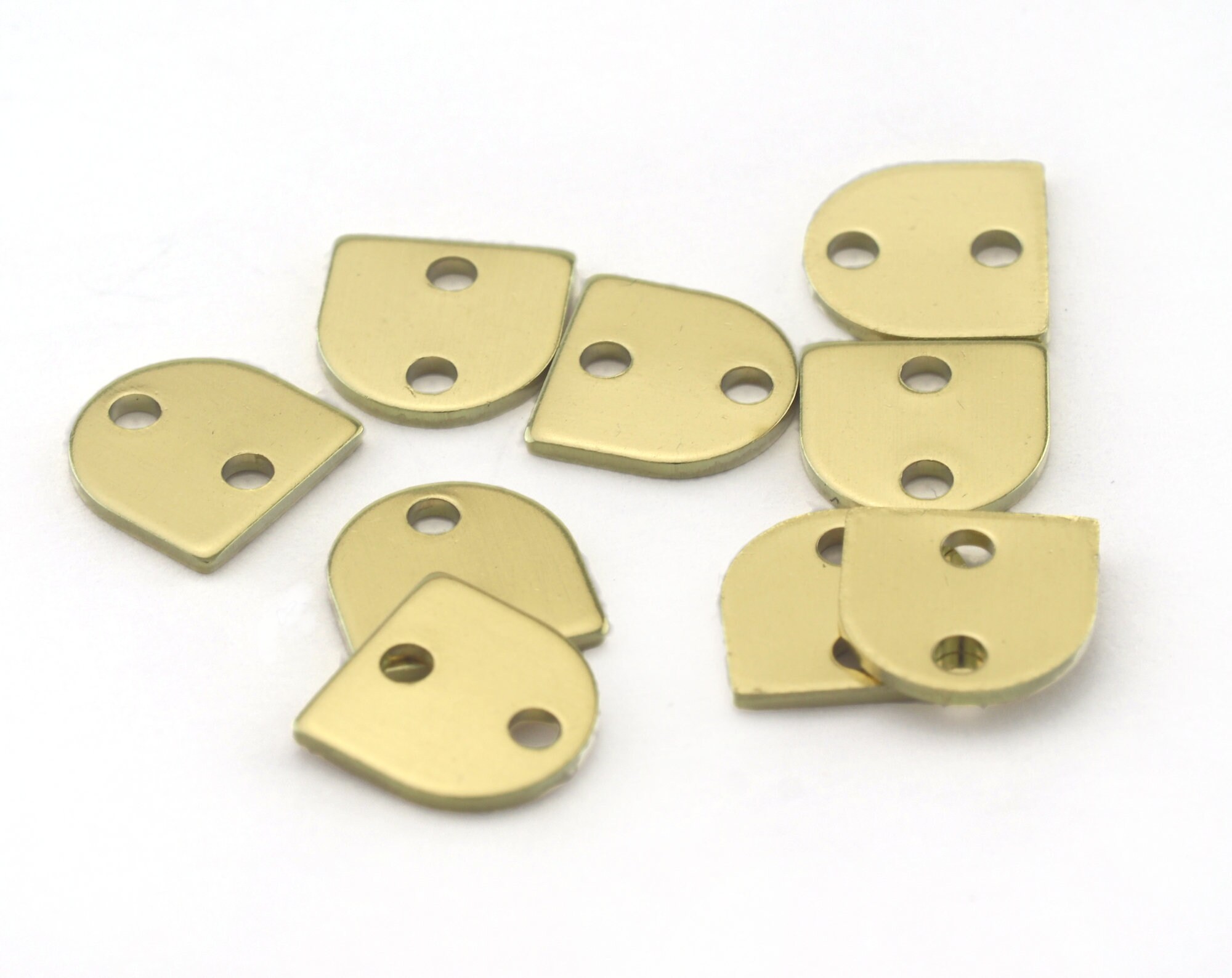 Dshape Semi Circle 8x8x0.8mm Raw Brass Findings Scs Oz3314
