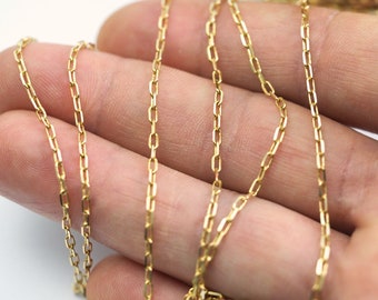 Soldered chain link oval rada raw brass 1.8mm z099