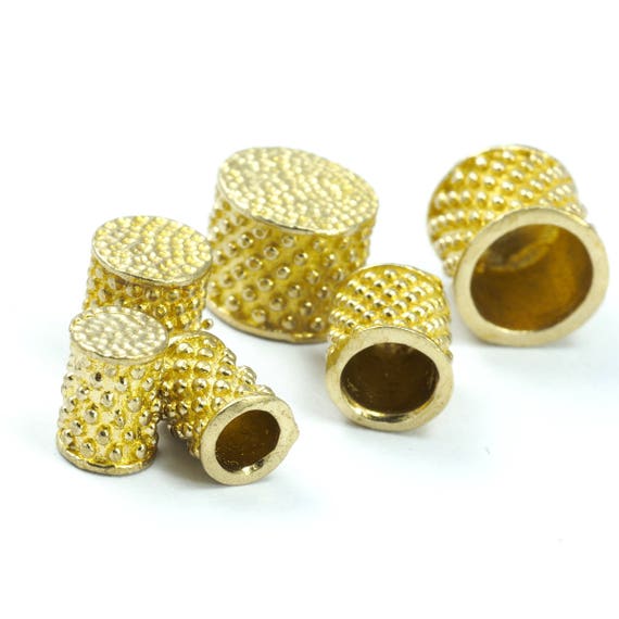 ends cap ribbon end 10x12mm 11mm inner raw brass cord tip ends oz3082 enc11