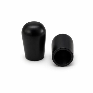 Black painted metal cord end cap for 9mm round leather cord isolated on white background