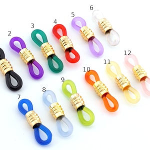 Mixed Colors Eye Glass Holder Ends Rubber Link Adjustable For