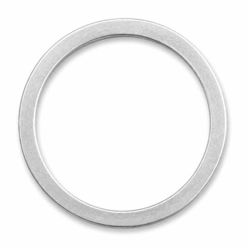 Thin Metal Ring 25mm Outer 22mm Inner 0.5mm Thick, Silver Tone & Raw Brass Circle, Jewelry Connector Ring, Minimalist Findings 450R-66 image 6