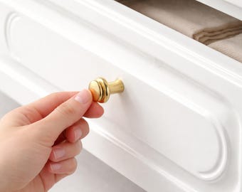 Tirador de latón macizo para armario, tirador dorado para cajón, tirador para armario de cocina, tirador minimalista para muebles, tirador para cómoda, herrajes modernos de latón de 18 x 21 mm.