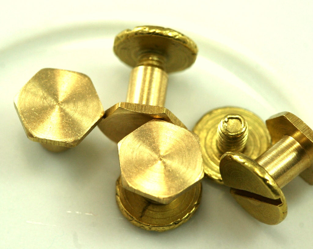 Chicago Screw 5 Mm Pack of 5 Metal Screw Post Two Part Hollow Screw Rivets  Bind Black Nickel Antique Brass Gold Bronze Kydex Screw 