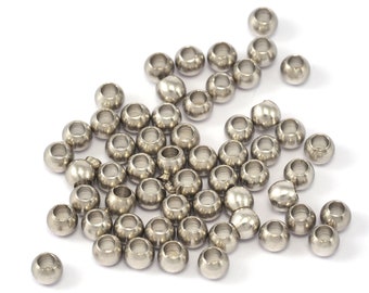 Perline cubiche sfaccettate in argento sterling da 3 mm, distanziatori per gioielli - Italia