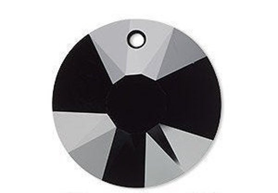 Swarovski 6724 Crystal JET Sun Pendant, 30mm Modern Charm